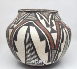 Early ACOMA Polychrome BOWL POT Pottery Hand Made Pueblo Native American