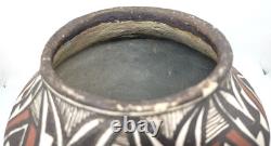 Early ACOMA Polychrome BOWL POT Pottery Hand Made Pueblo Native American