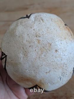 Early Acoma Pottery Native American White Black Polychrome Bowl 4 Seed Pot