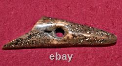 Early Alaskan Inuit Artifact, Toggle Harpoon Point of Petrified Driftwood