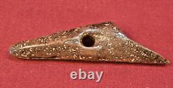 Early Alaskan Inuit Artifact, Toggle Harpoon Point of Petrified Driftwood