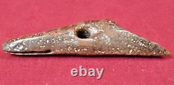 Early Alaskan Inuit Artifact, Toggle Harpoon Point of Petrified Driftwood