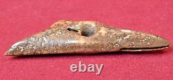 Early Alaskan Inuit Artifact, Toggle Harpoon Point of Petrified Driftwood