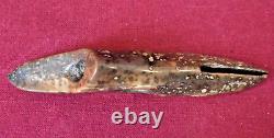 Early Alaskan Inuit Artifact, Toggle Harpoon Point of Petrified Driftwood