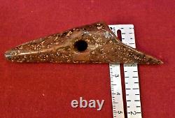 Early Alaskan Inuit Artifact, Toggle Harpoon Point of Petrified Driftwood