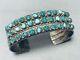 Early Amazing Vintage Navajo Cerrillos Turquoise Sterling Silver Bracelet
