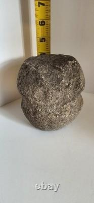 Early American Indian Grooved Man Maul Authentic Stone Tool 3 Pounds + Great