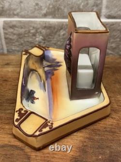 Early Antique Hand Painted Nippon Native American Indian Figural Ashtray Rare