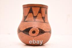Early Antique Maricopa Indian Pottery Water Bottle Vase Native American 5