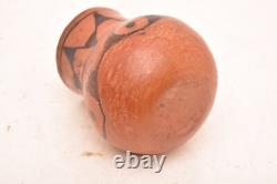 Early Antique Maricopa Indian Pottery Water Bottle Vase Native American 5