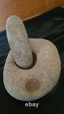 Early Auth. Native American Indian Acorn Mortar & Pestle Pacific Northwest Tribe