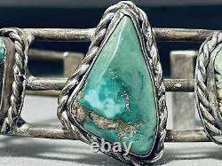 Early Authentic Vintage Navajo Royston Turquoise Sterling Silver Bracelet