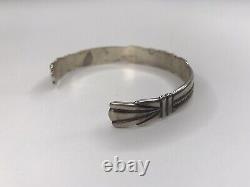 Early Bell Trading Post sterling silver cuff bracelet Native American Vtg 211177