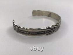 Early Bell Trading Post sterling silver cuff bracelet Native American Vtg 211177