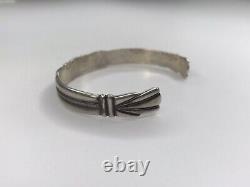 Early Bell Trading Post sterling silver cuff bracelet Native American Vtg 211177