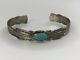 Early Bell Trading Post Sterling Silver Cuff Bracelet Turquoise Native J21-1177