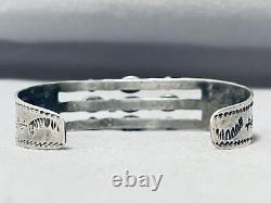 Early Century Vintage Navajo Cerrillos Turquoise Sterling Silver Bracelet
