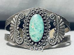 Early Century Vintage Navajo Royston Turquoise Sterling Silver Bracelet