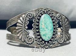 Early Century Vintage Navajo Royston Turquoise Sterling Silver Bracelet