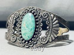 Early Century Vintage Navajo Royston Turquoise Sterling Silver Bracelet