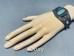 Early Century Vintage Navajo Royston Turquoise Sterling Silver Bracelet