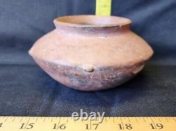 Early Clay Native American Pottery Hanging Pot Jar Thunderbird Design