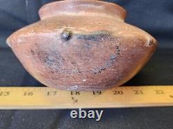 Early Clay Native American Pottery Hanging Pot Jar Thunderbird Design