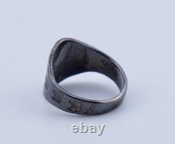 Early Fred Harvey Era Native American Navajo Arrow Sterling Silver Ring Band 9.5