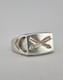 Early Fred Harvey Era Navajo Sterling Silver Cast Stamped Arrow's Shield Ring