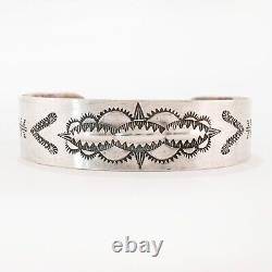 Early Fred Harvey Era Sterling Silver Arrows Stamps Bump Ups Bracelet 7