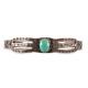 Early Fred Harvey Sterling Green Turquoise Arrow Stamps Cuff Bracelet 6.5
