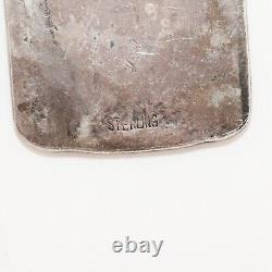 Early Fred Harvey Sterling Silver Horse Dog Stamped Tag Pendant