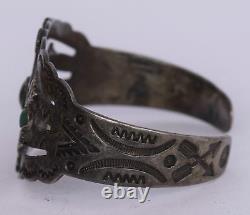 Early Fred Harvey big Navajo Native American sterling silver Turquoise bracelet