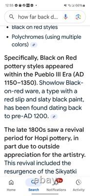 Early Hopi Black On Red Ancestral Puebloan Arizona Bowl 8 X 3 1/2 Finder Incl