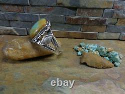 Early! Incredible! Large Navajo Royston Gem Turquoise Cuff Sterling Fred Harvey