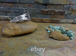 Early! Incredible! Large Navajo Royston Gem Turquoise Cuff Sterling Fred Harvey