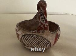 Early Isleta Pueblo Pottery Basket 4 x 4 pigment wear