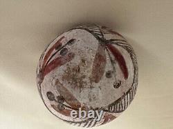 Early Isleta Pueblo Pottery Basket 4 x 4 pigment wear