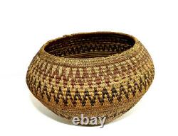 Early Kawaiisu Native American Treasure Bowl Basket Bracken Fern Yucca Root