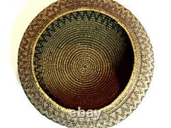 Early Kawaiisu Native American Treasure Bowl Basket Bracken Fern Yucca Root