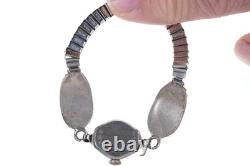 Early Ladies Navajo sterling watch band