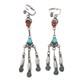 Early Lee & Mary Weebothee Zuni Sterling Coral, And Turquoise Earrings
