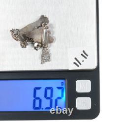 Early Lee & Mary Weebothee Zuni sterling coral earrings