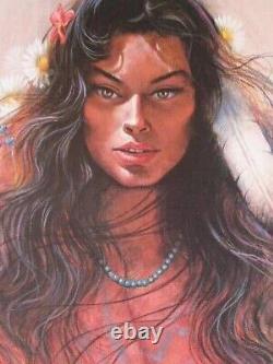 Early Morning Ltd. Edition Print of a Native American Woman, by Ozz Franca