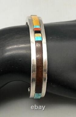 Early Multi-Stone Inlay Bracelet by Jesse Monongye