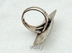 Early Native American Bell Trading Post Sterling Silver 925 Turquoise Ring Sz 5