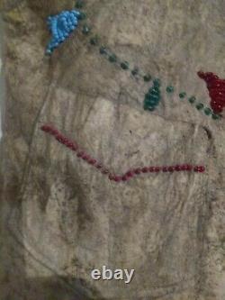 Early Native American Childs Beaded Leather Vest