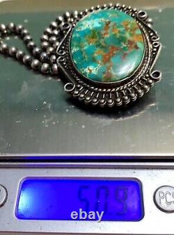 Early Native American High Grade Royston Turquoise Pin/Pendant/Necklace