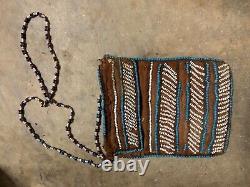 Early Native American Indian Beaded Bag