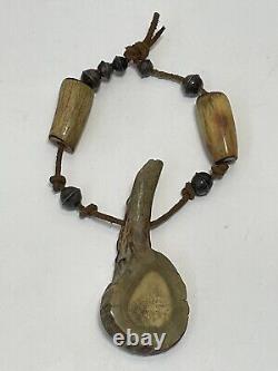 Early Native American Jewelry Medicine Eagle Turquoise Sterling Silver 925